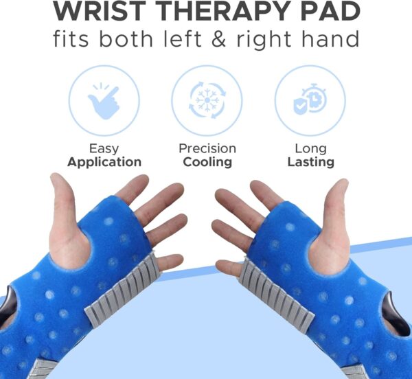 SLUSHBOX Wrist Therapy Pad - Cold Hand Therapy Pad with Unique Thumb Hole for Carpal Tunnel, Sports Injuries, Hand Surgery Recovery - Image 5